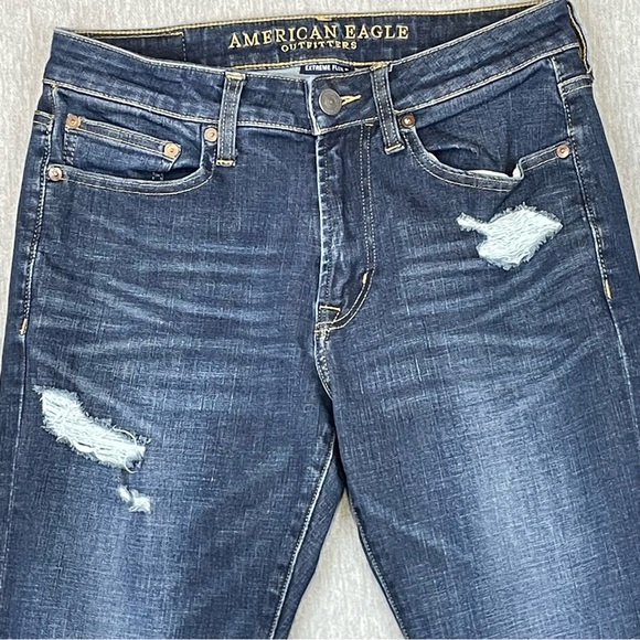 American Eagle Outfitters Men’s Jeans Size 29 x 32 Extreme Flex 4 Slim Straight - Picture 3 of 15